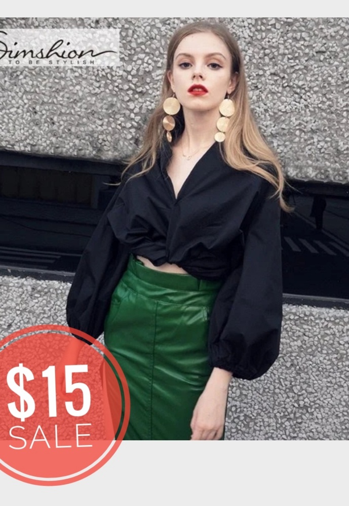 Womens small black blouse
